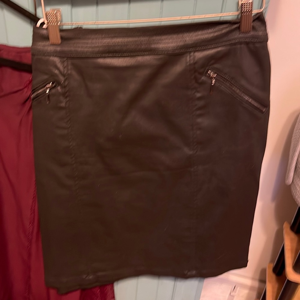 White House black market leather skirt